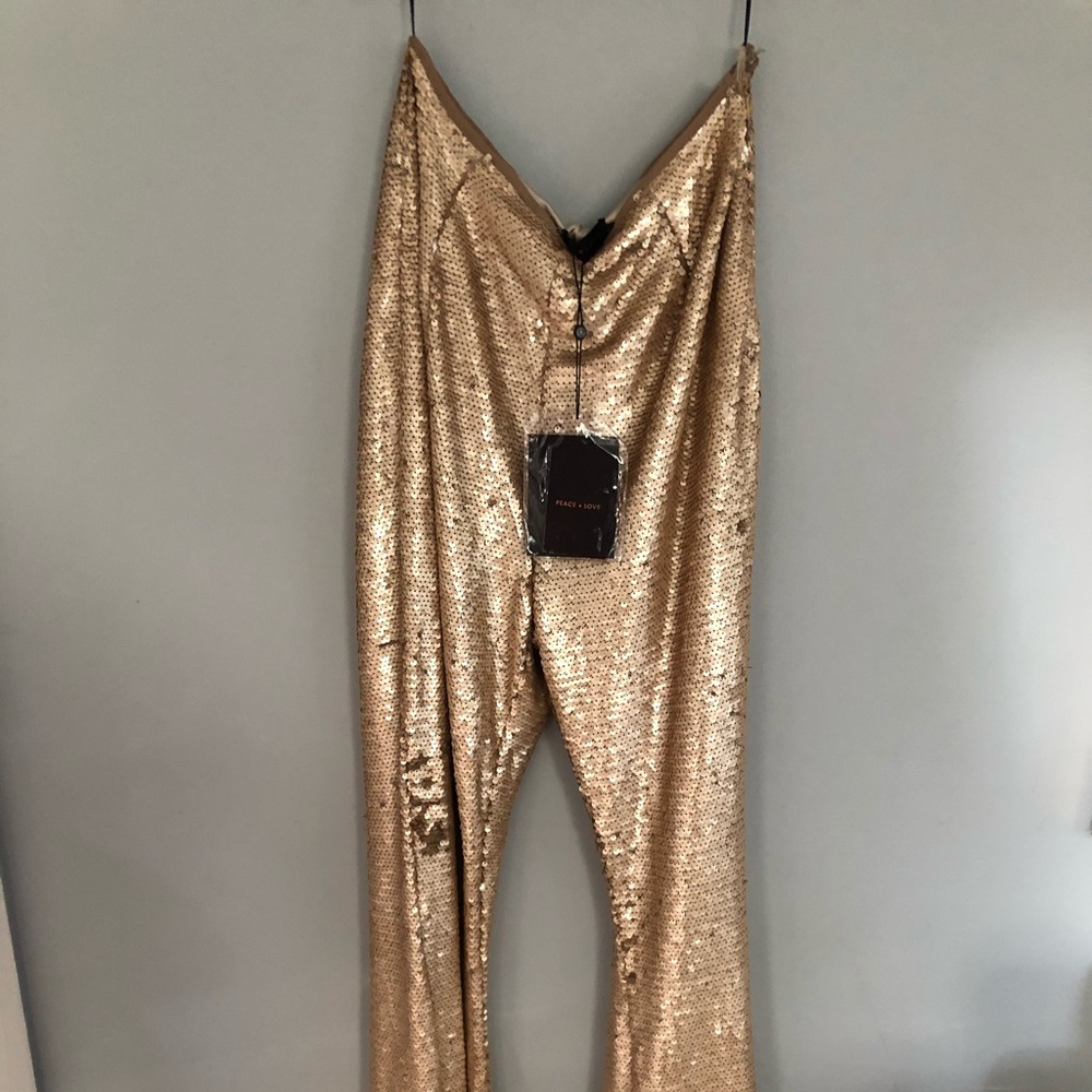High waisted Sequin pants